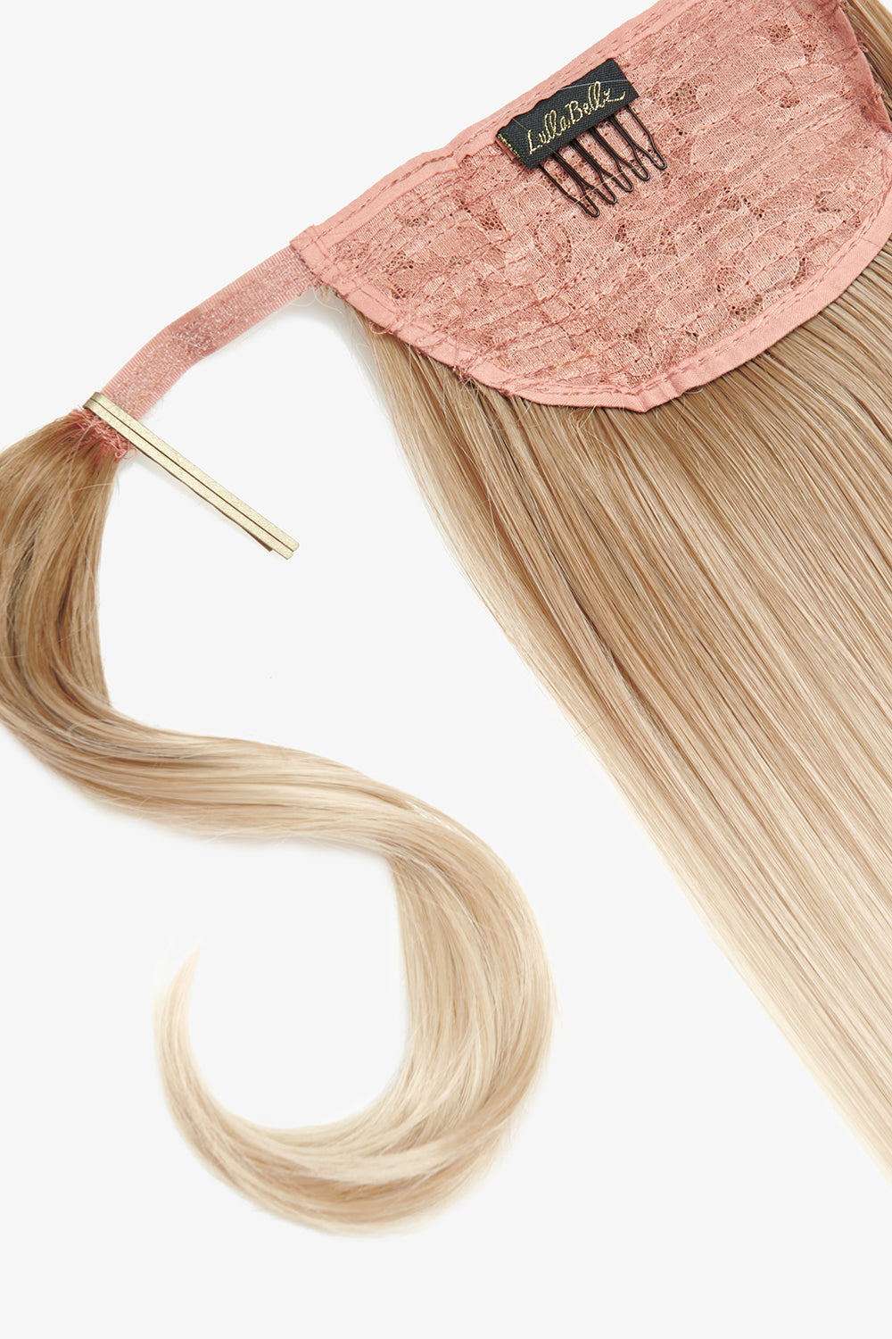 Grande Lengths 26" Straight Wraparound Ponytail - Rooted Light Blonde