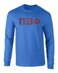 Pi Beta Phi Twill Letter Long Sleeve Tee
