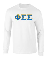 Phi Sigma Sigma Twill Letter Long Sleeve Tee