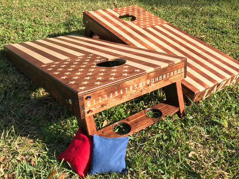 American Flag Cornhole