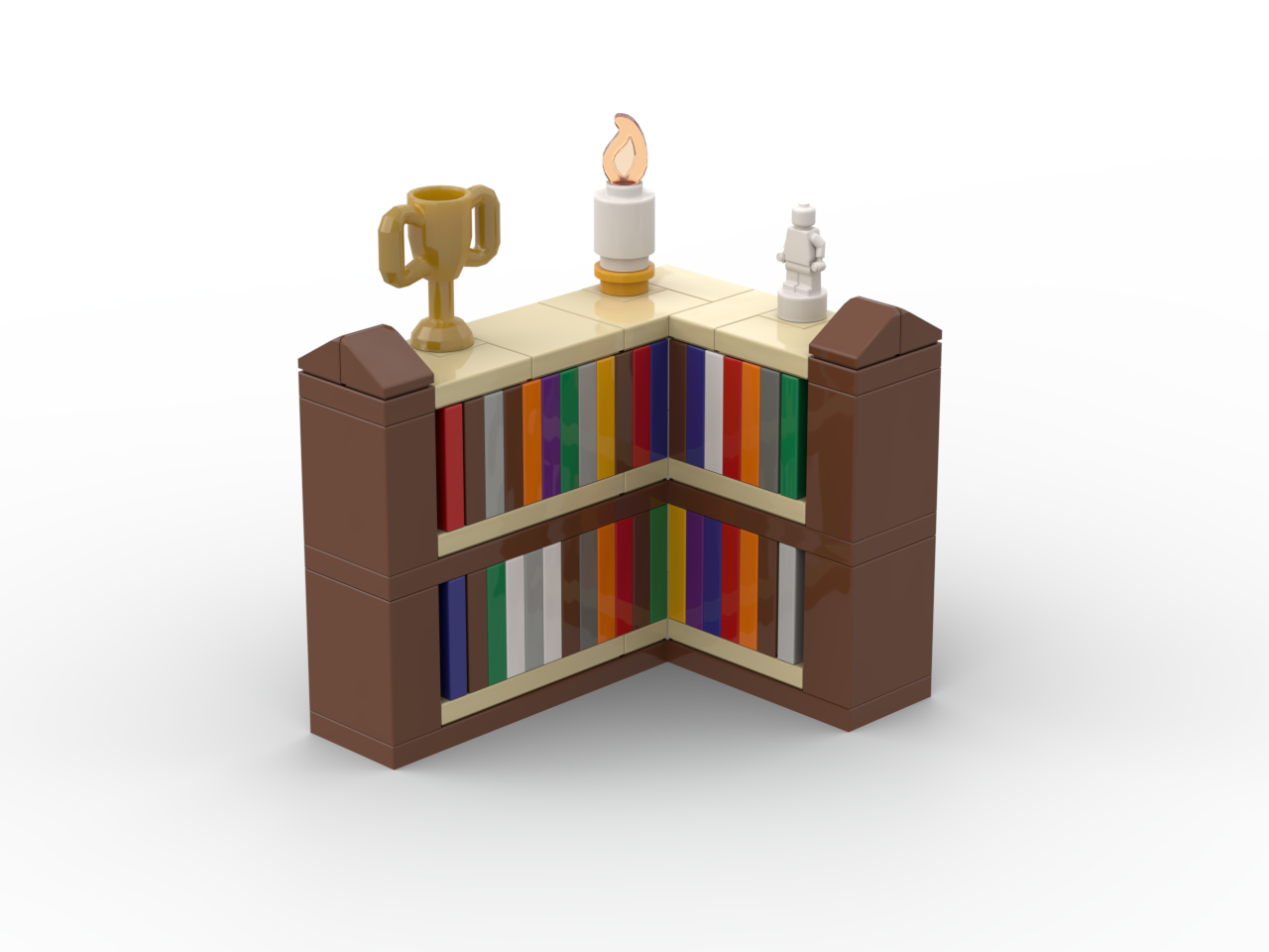 Custom LEGO Bookshelf BuildaBrick