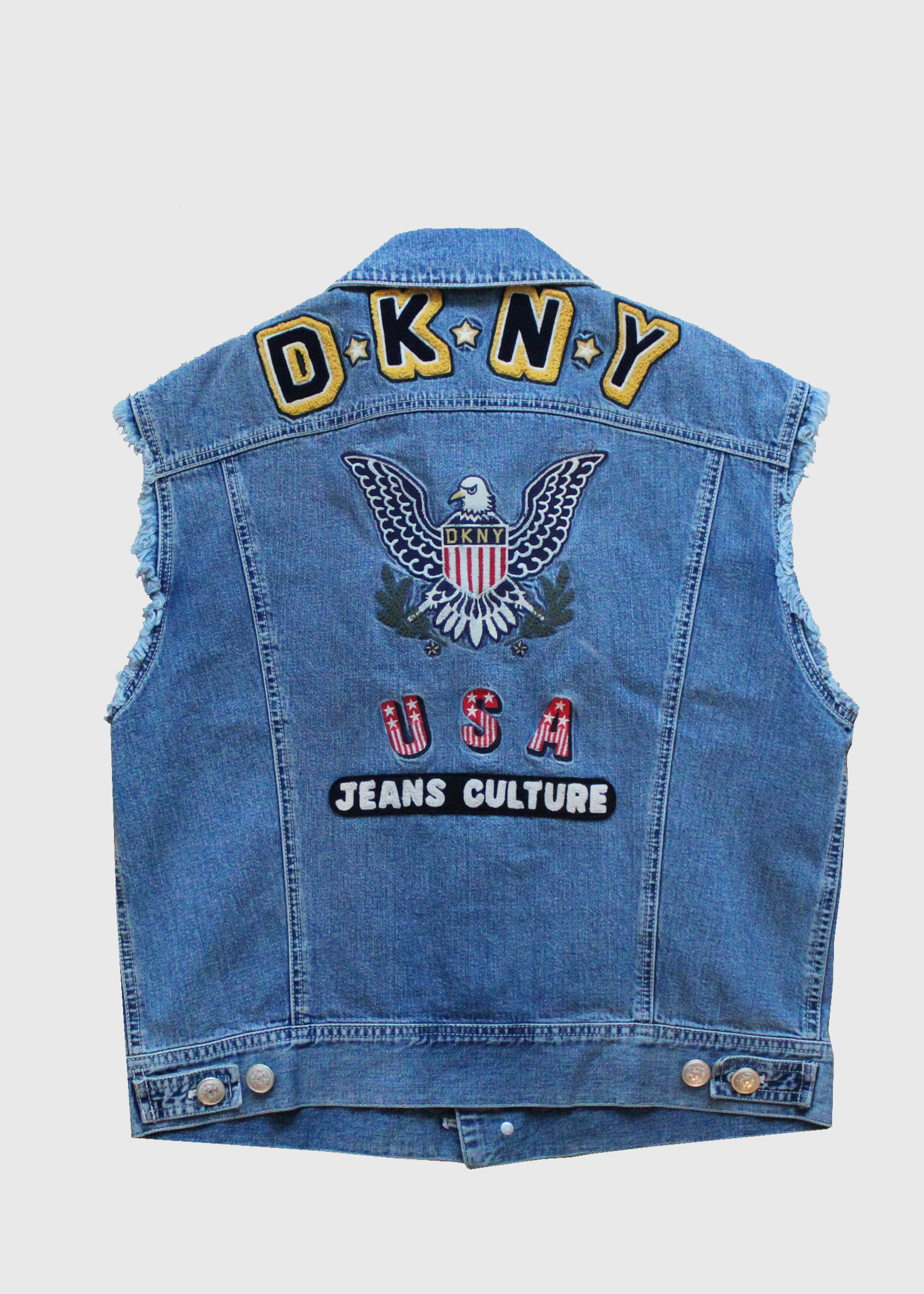 1990s DKNY Patched Denim Vest – Meyfleur