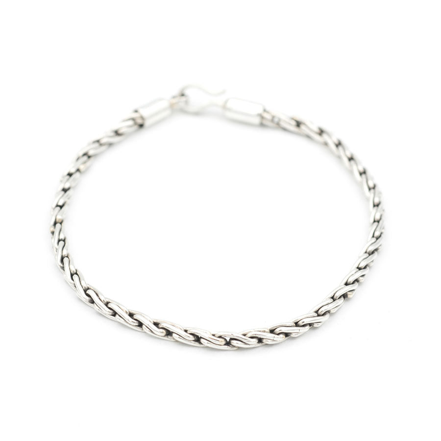 silver rope bracelet