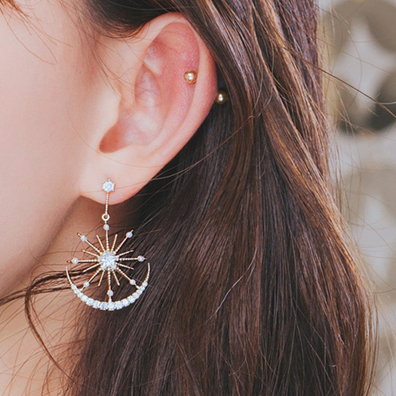 moon crystal earrings