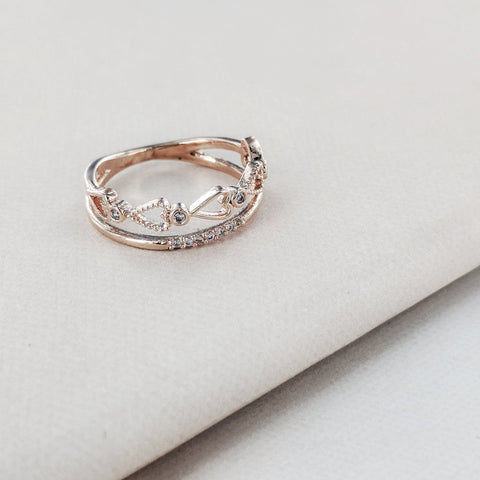 Accented Dainty Heart Cut-out Ring from Eternal Sparkles