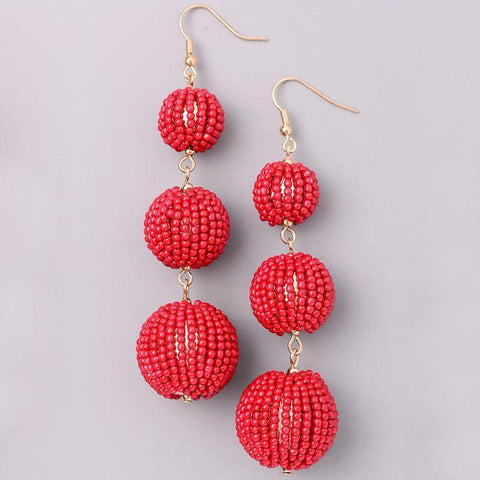 Eternal Sparkles Dainty Beaded BonBon Earrings