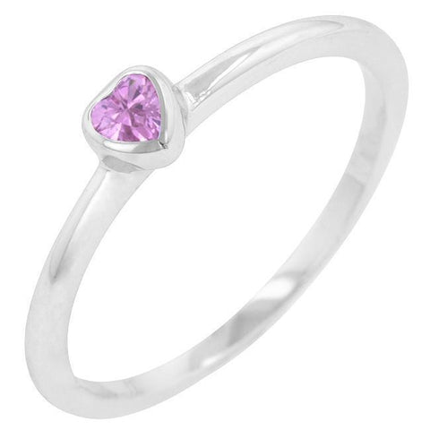 Minimal Pink Heart Ring from Eternal Sparkles