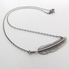 Silver Feather Necklace