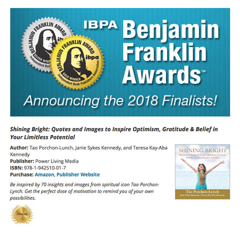Shining Bright wins IBPA Benjamin Franklin Awards 2018