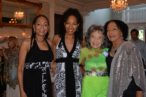 Sheila Kennedy Bryant, Teresa Kay-Aba Kennedy, Tao Porchon-Lynch and Janie Sykes-Kennedy at Tao's 99th birthday party - August 13, 2017