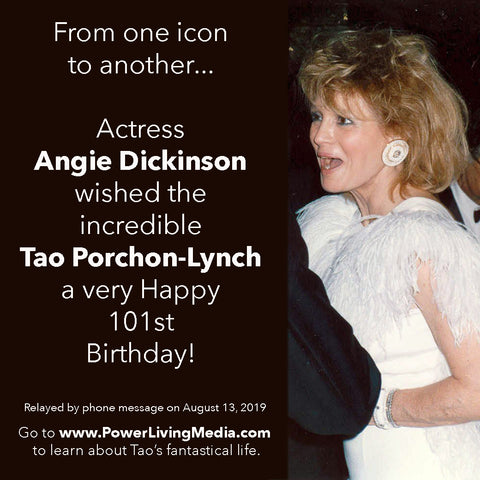Angie Dickinson Wishes Tao Porchon-Lynch Happy 101st Birthday