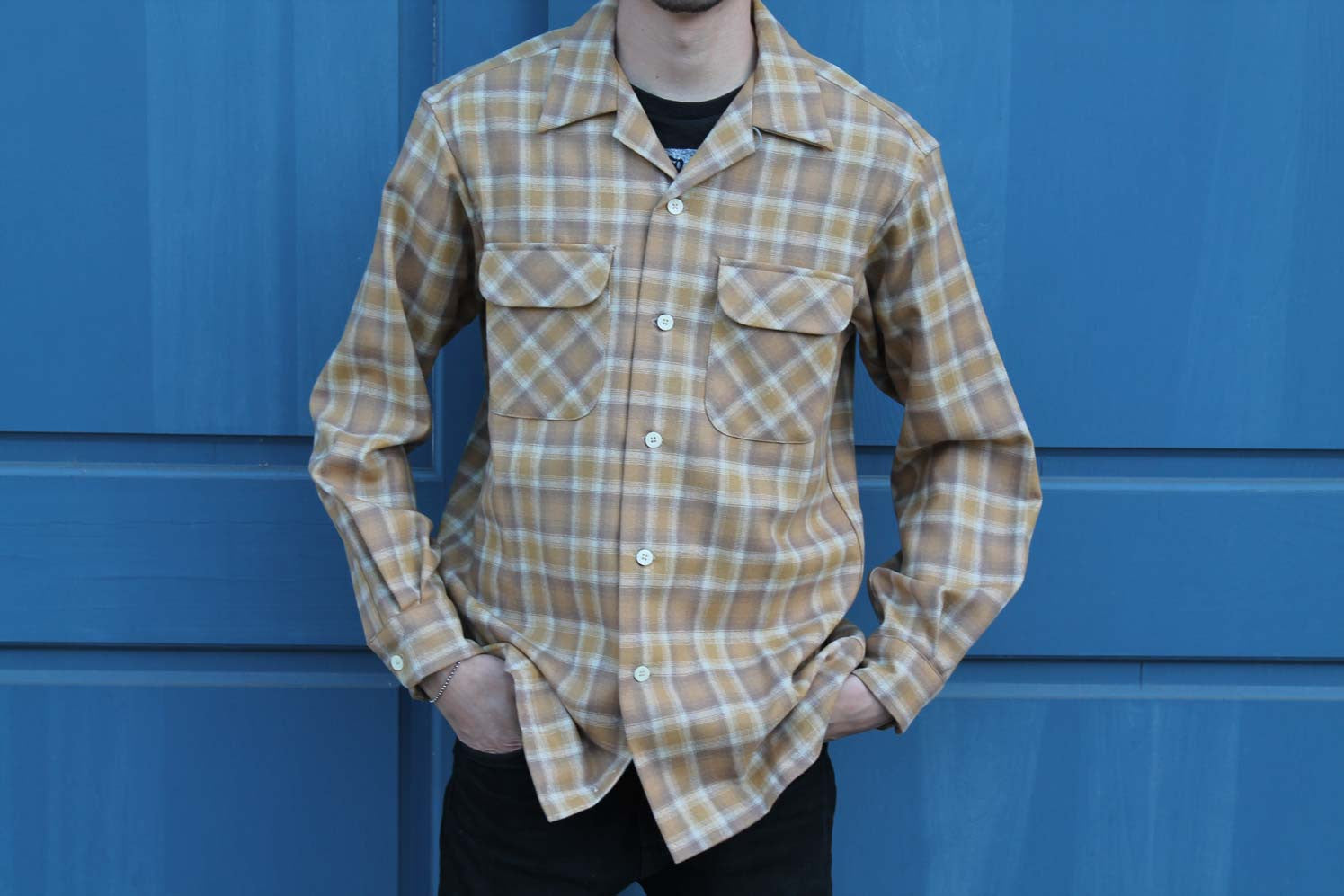 beige orange checkered Pendleton shirt new Fall 2017 collection 