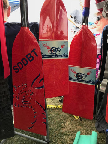 San Diego Dragon Boat Team Custom Paddles 