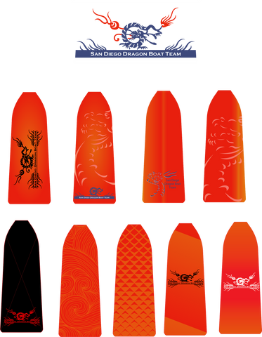 San Diego Dragon Boat Team draft paddles