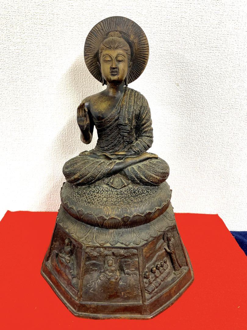 古仏像，清時代，古銅製，中國古美術。美術品・アンティーク・コレクション