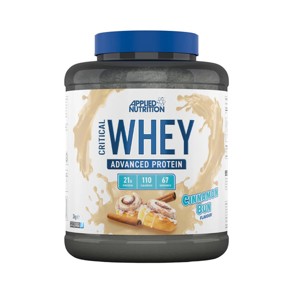 applied nutrition critical whey 2kg cinnamon bun protein superstore