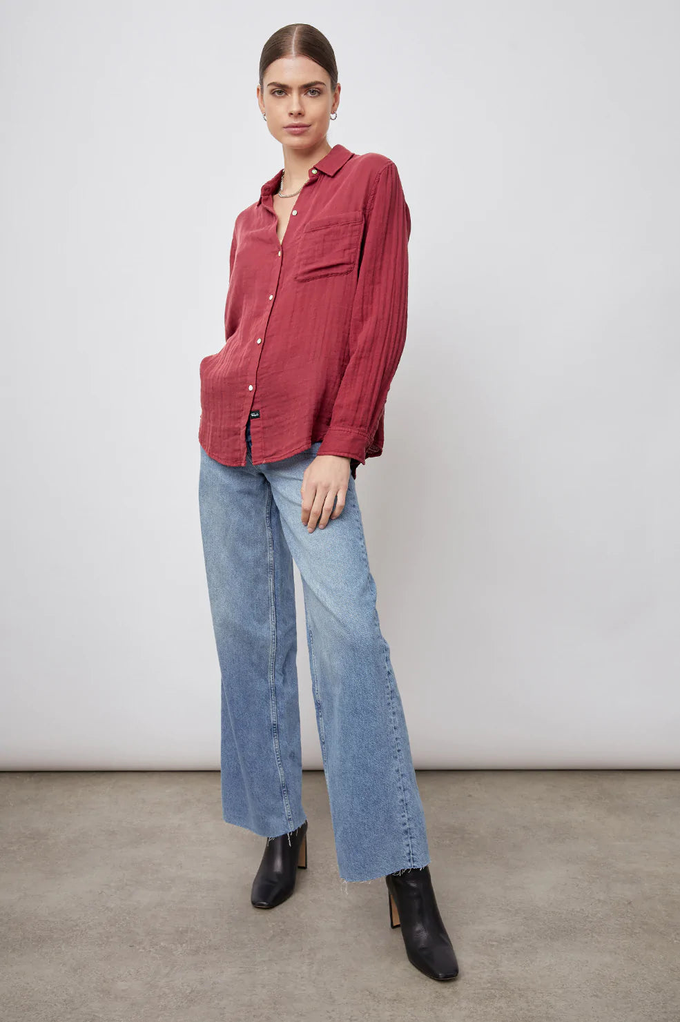 Ellis Shirt - Cranberry