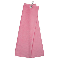 trifold handdoek roze