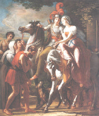 Departure of Angelica and Medoro by René Théodore Berthon