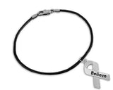 believe ribbon black bracelet