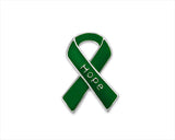 green hope ribbon pin 