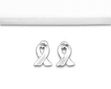 silver ribbon earrings
