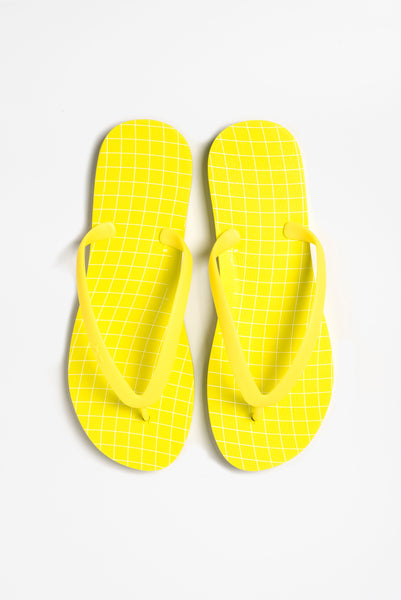 WAVEGRID Acid Yellow Mens Flip Flops 