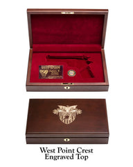 West Point Class of 1976 Commemorative Pistol Display Case - West Point Crest Engraved Top 