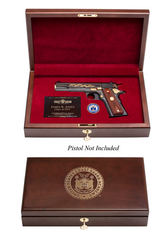 Coast Guard Academy Class Pistol Display Case - Engraved top
