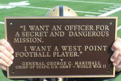 Full Size Bronze Plaque "I want a West Point Football Player."