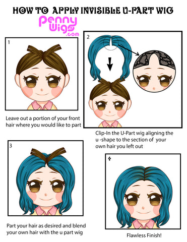 u-part wig instructions