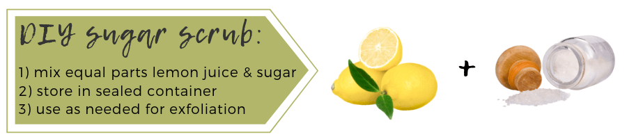 DIY lemon sugar scrub