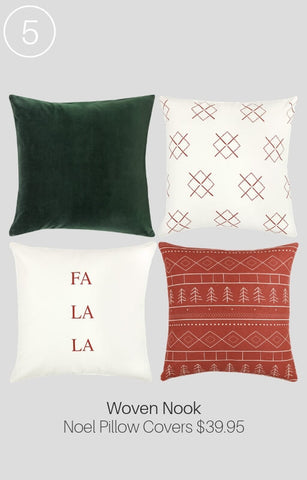 woven nook noel pillow case pack