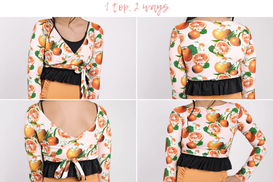 kortni jeane wrap-top rash guard