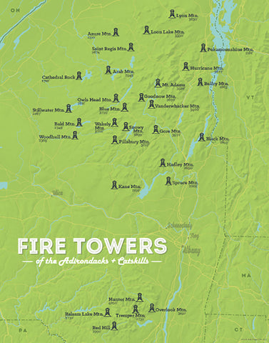 ADK Fire Tower Challenge List - Best Maps Ever