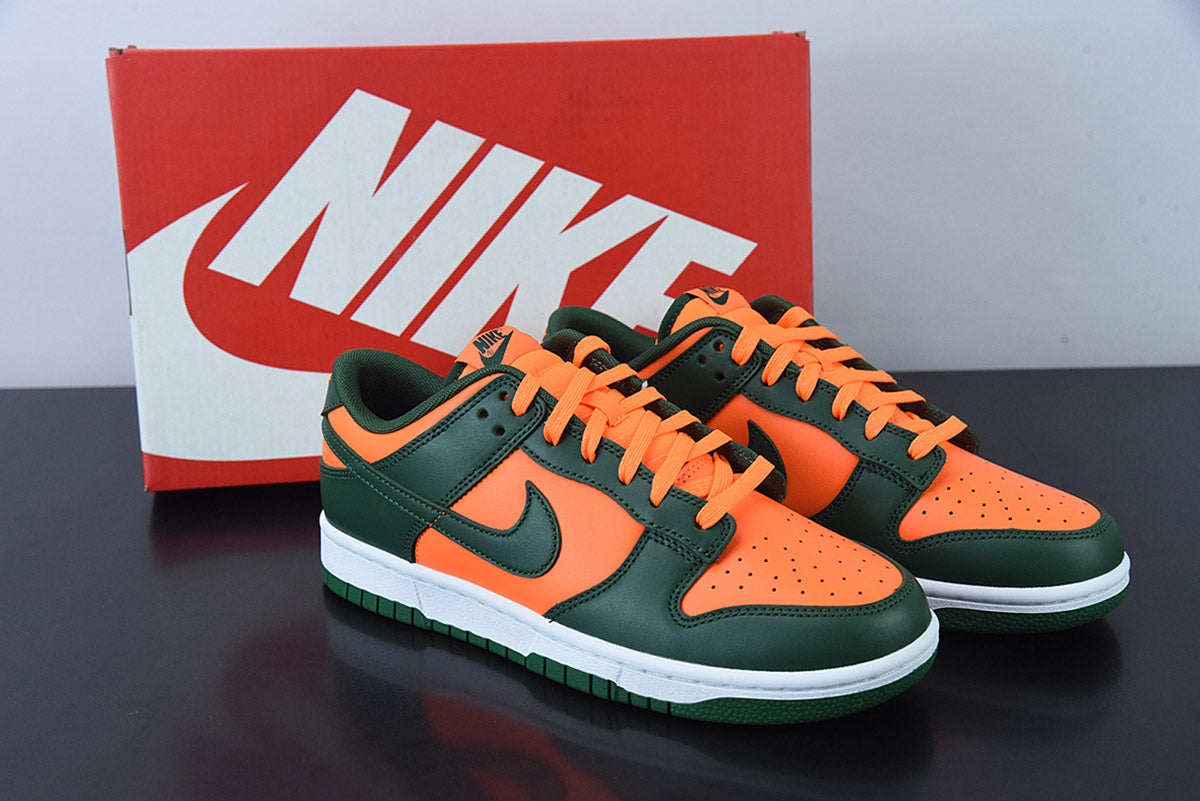 nike dunks low miami hurricanes