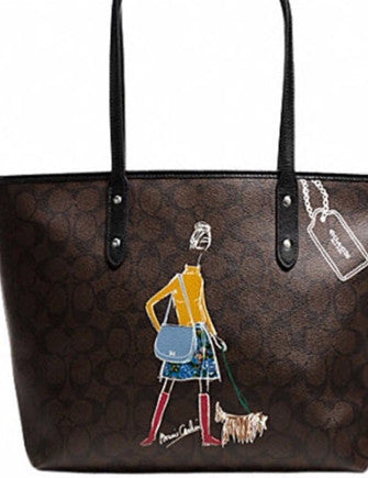 coach large city zip tote