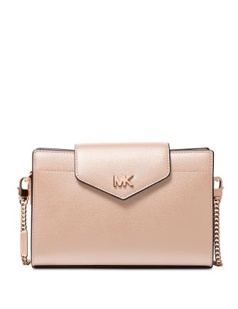 michael michael kors crossgrain leather small crossbody clutch