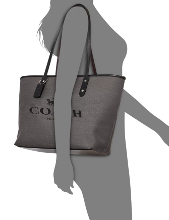 coach horse and carriage jacquard city tote