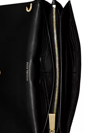 michael kors black leather clutch