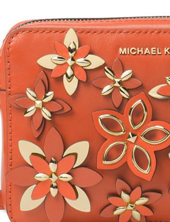michael kors red flower bag