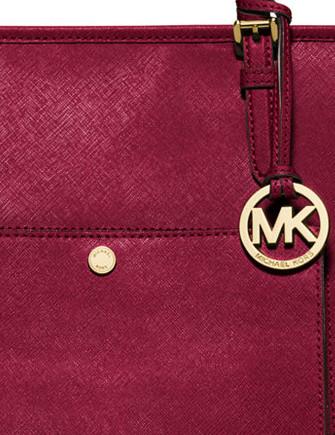 michael kors jet set item large top zip pocket tote