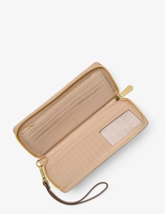 michael kors leather continental wristlet