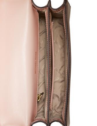 mott large metallic deco leather crossbody