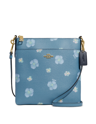 coach pansy print mini kitt crossbody