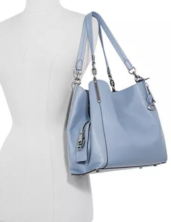 blue coach shoulder bag