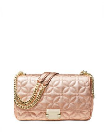 michael michael kors sloan small floral quilted leather shoulder bag