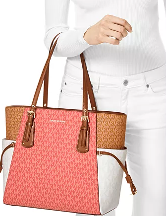 michael kors signature voyager tote