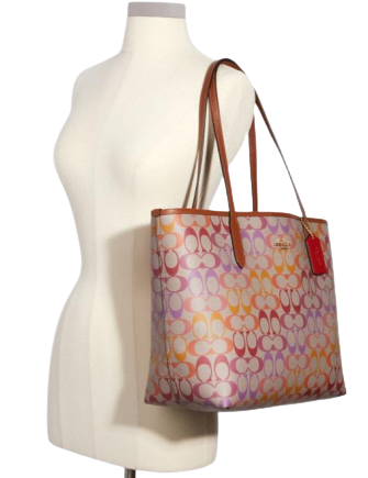 coach city tote in rainbow