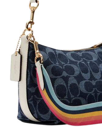 Coach Dempsey Shoulder Bag In Signature Jacquard With Patch